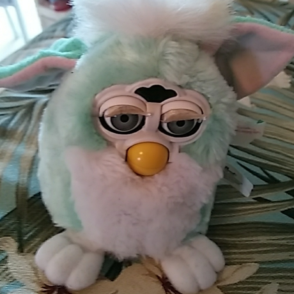 1999 talking mohawk Furby baby.  "Feed me"